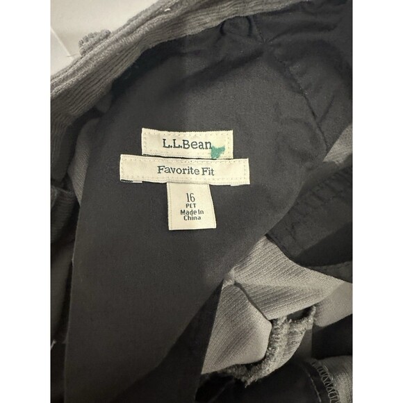 LL Bean Womens Pants 16P Corduroy Gray Favorite Fit Pockets Casual Office Career - Picture 11 of 12